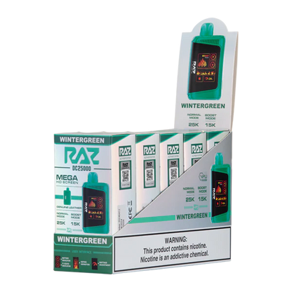 RAZ 25000 Wintergreen 5-pack